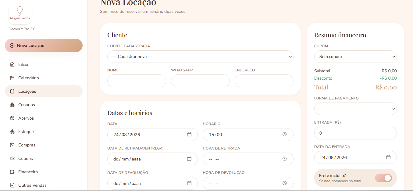 Tela 2 do sistema Minha Agenda